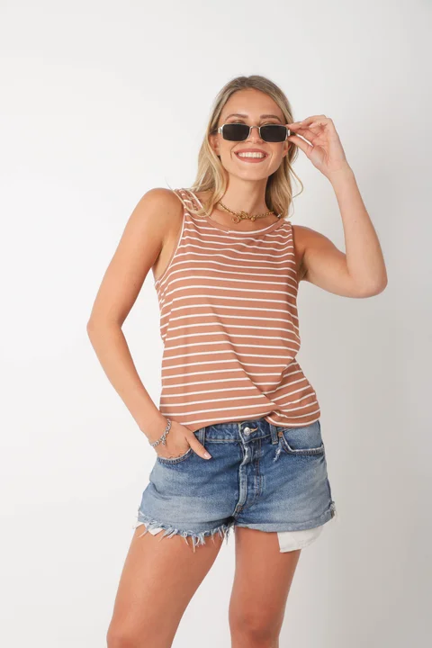 Musculosa RAVE MORLEY RAYADA