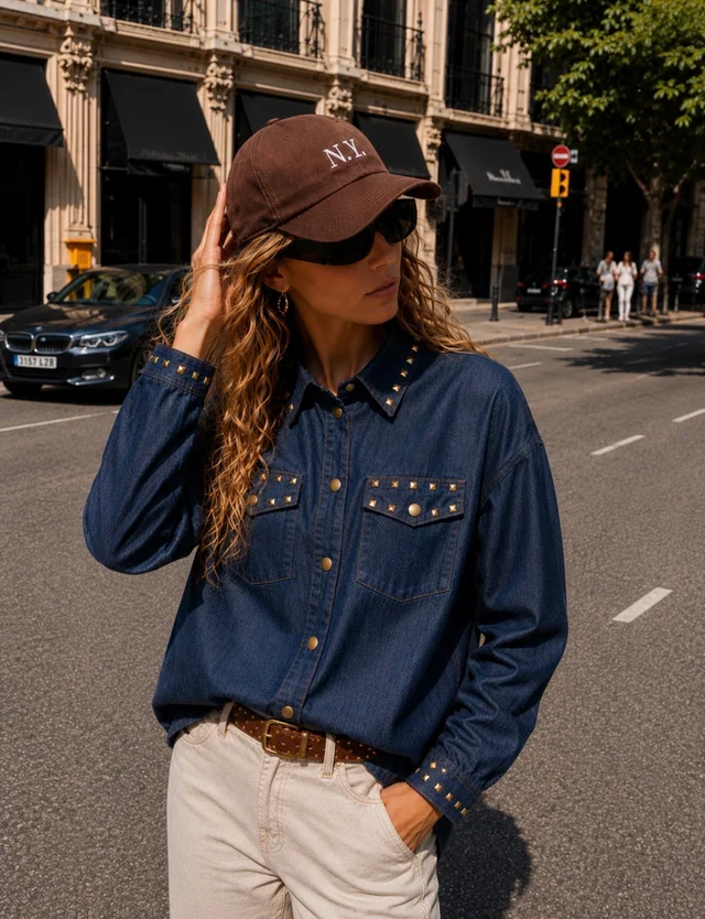 Camisa JEAN SUSAN C/Tachas GU70275
