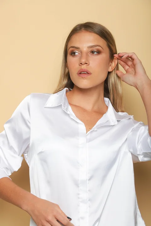 Camisa CANDI Satén Manga Larga GUV53