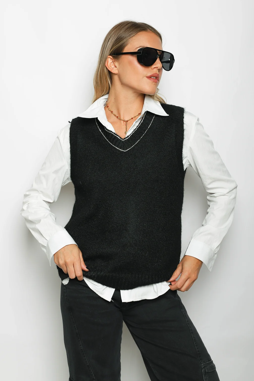 CHALECO ROXY Hilo con Brillos GU806