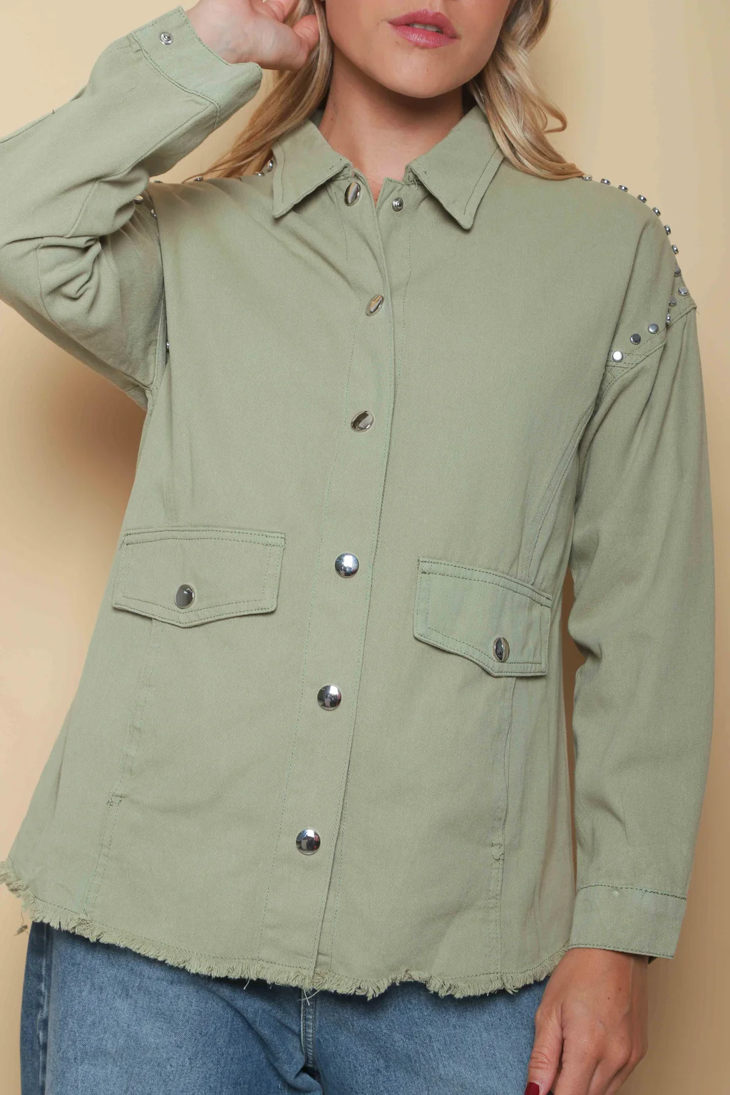 Camisaco RAPSODY gabardina c/tachas GUK70170