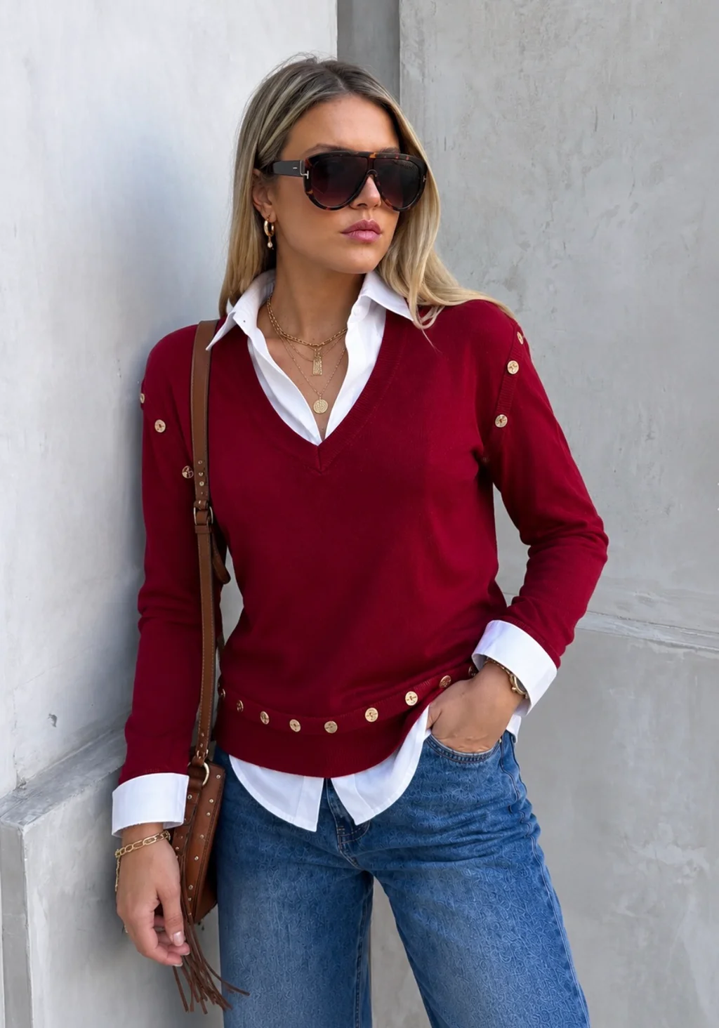 Sweater BURI Bremer Con Botones GU825