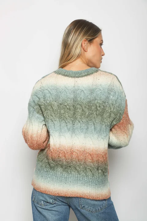 Sweater RENS Lana Trenzada c/ Mini Lentejuelas GU87095