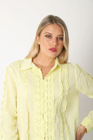 Camisa FRENESI Guardas Guipiur GUK70198 AMARILLO - Vista 5