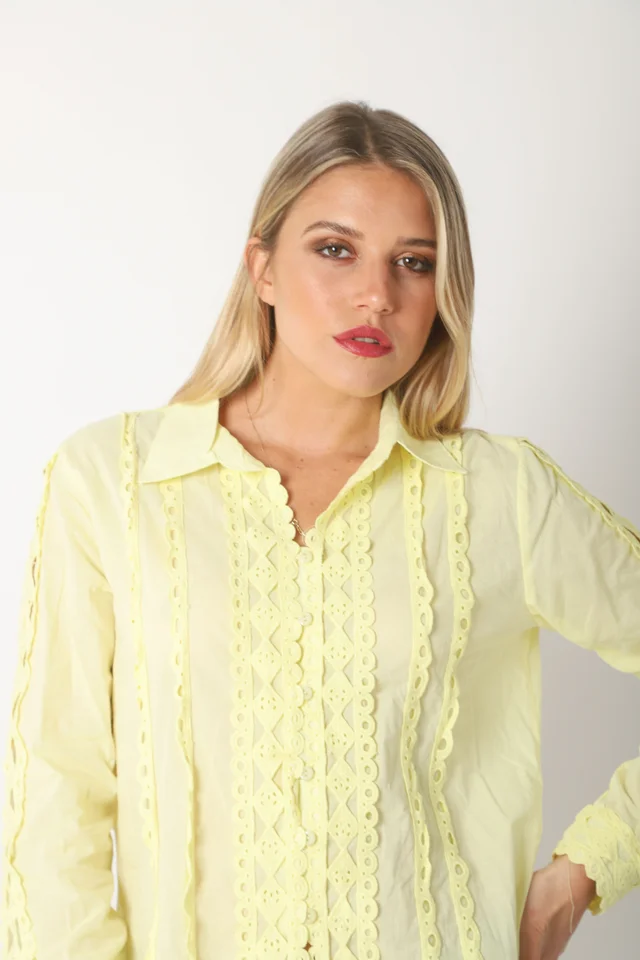 Camisa FRENESI Guardas Guipiur GUK70198 AMARILLO