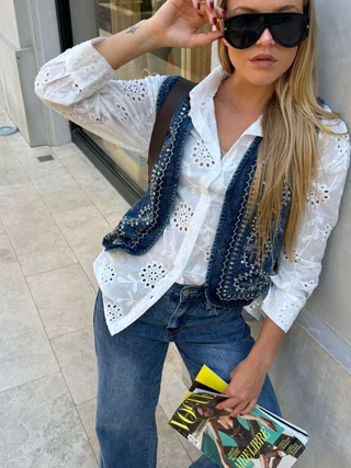  Chaleco BRESSEL Jean Bordado GU70262 - Vista 2