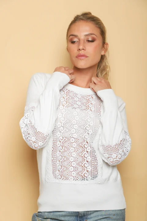 Sweater SASHA Bremer Bordado y Calado GUL655