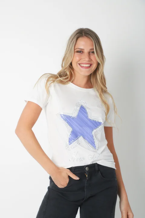 Remera BLUE STAR C/ Piedras GU15811