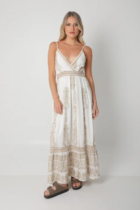 Vestido CARMIN c/bordado GUK70141