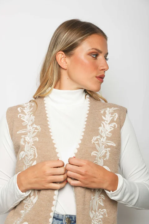 Chaleco VENECIA Tejido Bordado GUL823