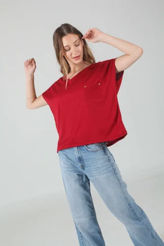 Remera Ancha Morley Siney Con Bolsillo - Vista 5