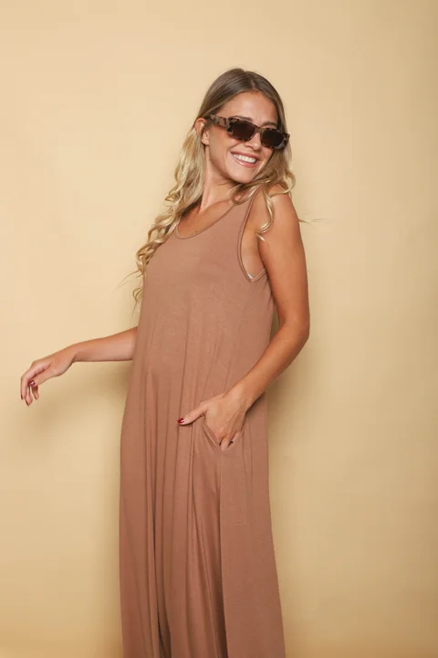 Vestido CANES de Viscosa Liso