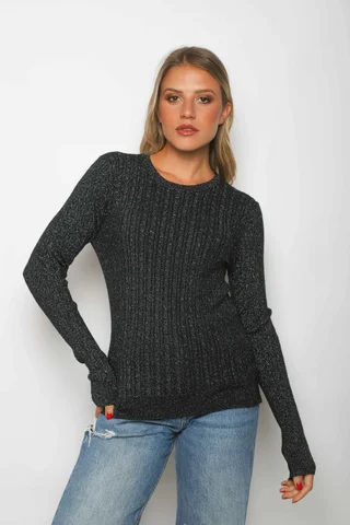 Sweater KALU Trenzado Lurex GUL656 - Vista 1