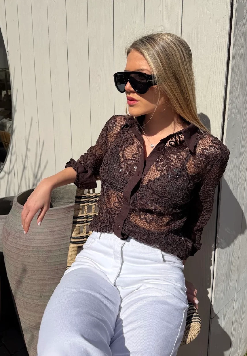 Camisa SOUL Encaje Hojitas GU70272