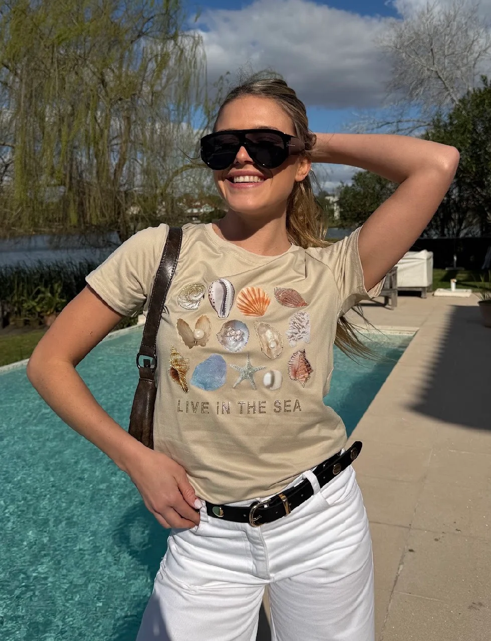 Remera LIVE IN THE SEA  GU336793