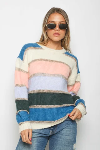 Sweater Giulia Rayado con Lurex GU21151 - Vista 4