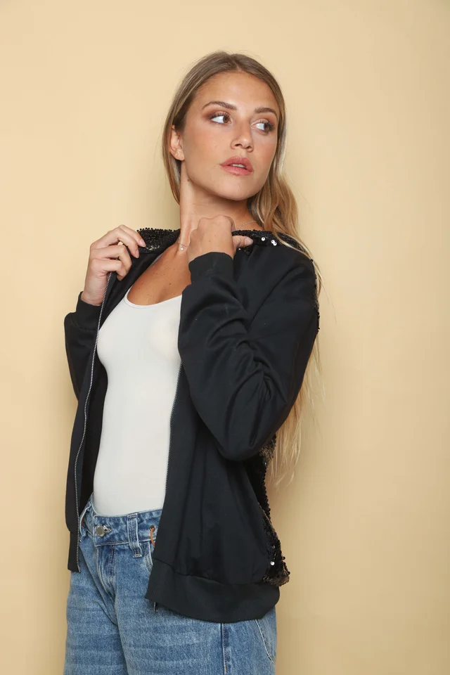 Campera  Brilliant con Lentejuelas GUK119