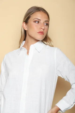 Camisa Larga Blady Lino GUK70094 - Vista 3