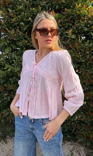 Blusa ROCKET Con Broderie  GU70123 - Vista 3