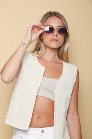 Chaleco GOLAN LINO c/bordado GUK70180 - Vista 2