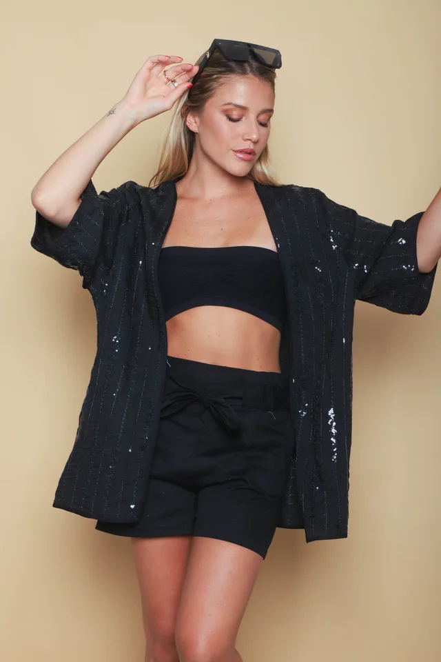 Kimono NATAL Lino c/ Rombos Bordados GU70084