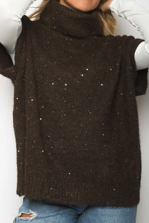 Polera MOMMA Manga Corta con Lentejuelas GU67601