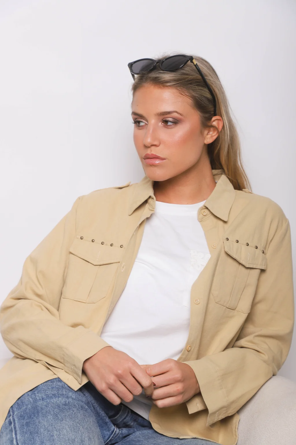  Camisa WANSEL Gabardina Bordada GU70284