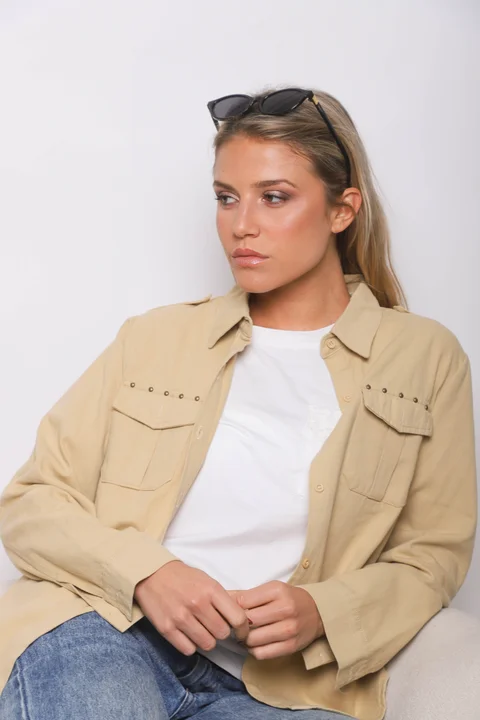  Camisa WANSEL Gabardina Bordada GU70284