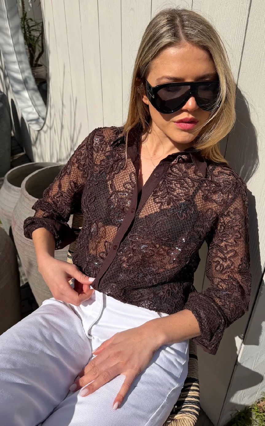 Camisa SOUL Encaje Hojitas GU70272