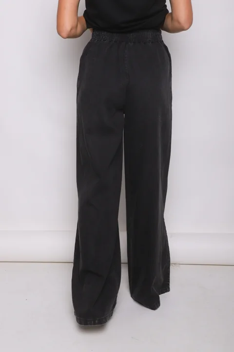 Maxi Palazo Denim Black