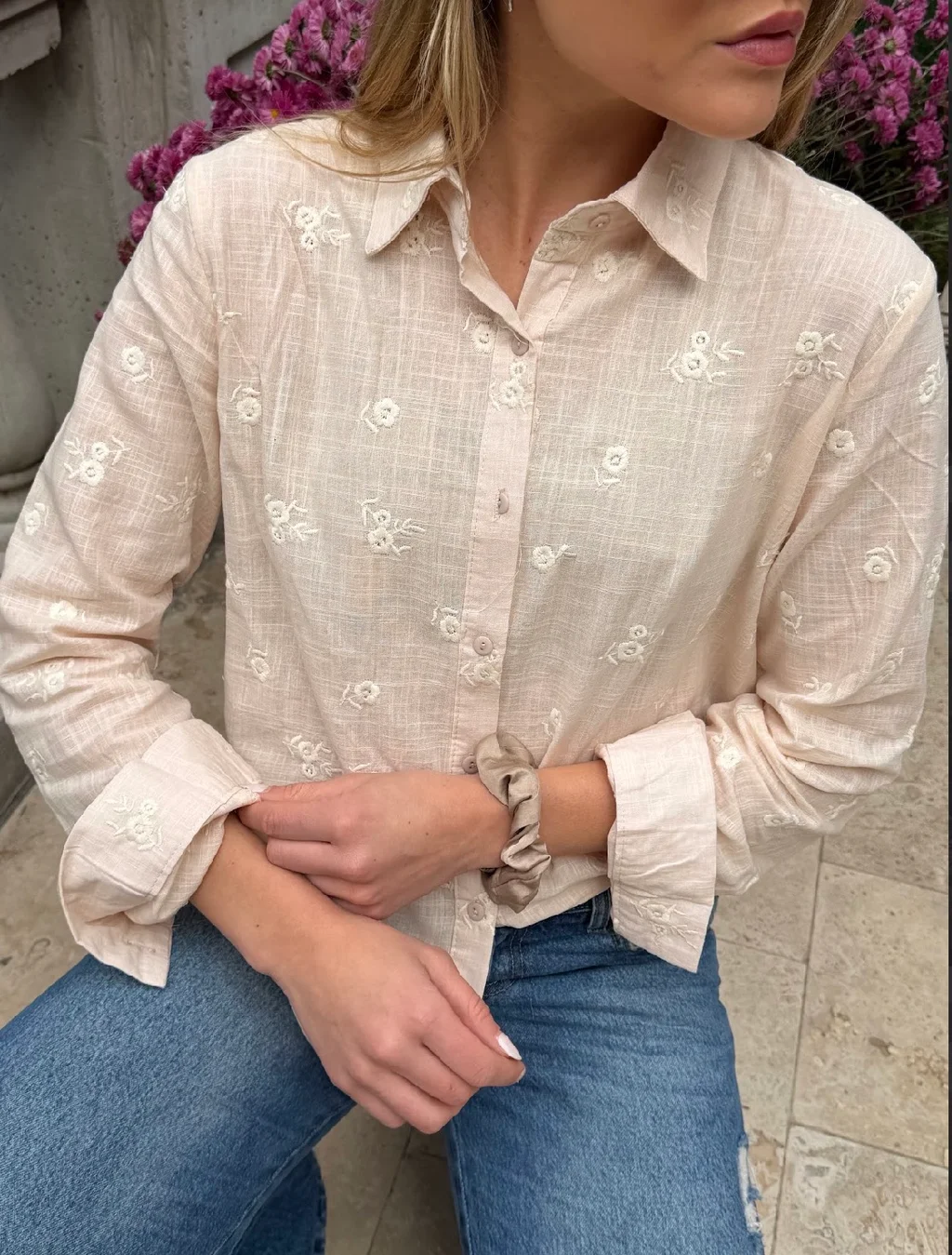 Camisa ROSMARY Lino Bordada GU70242