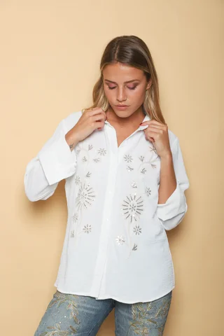 Camisa RONDA Bordada GUK70239 - Vista 4