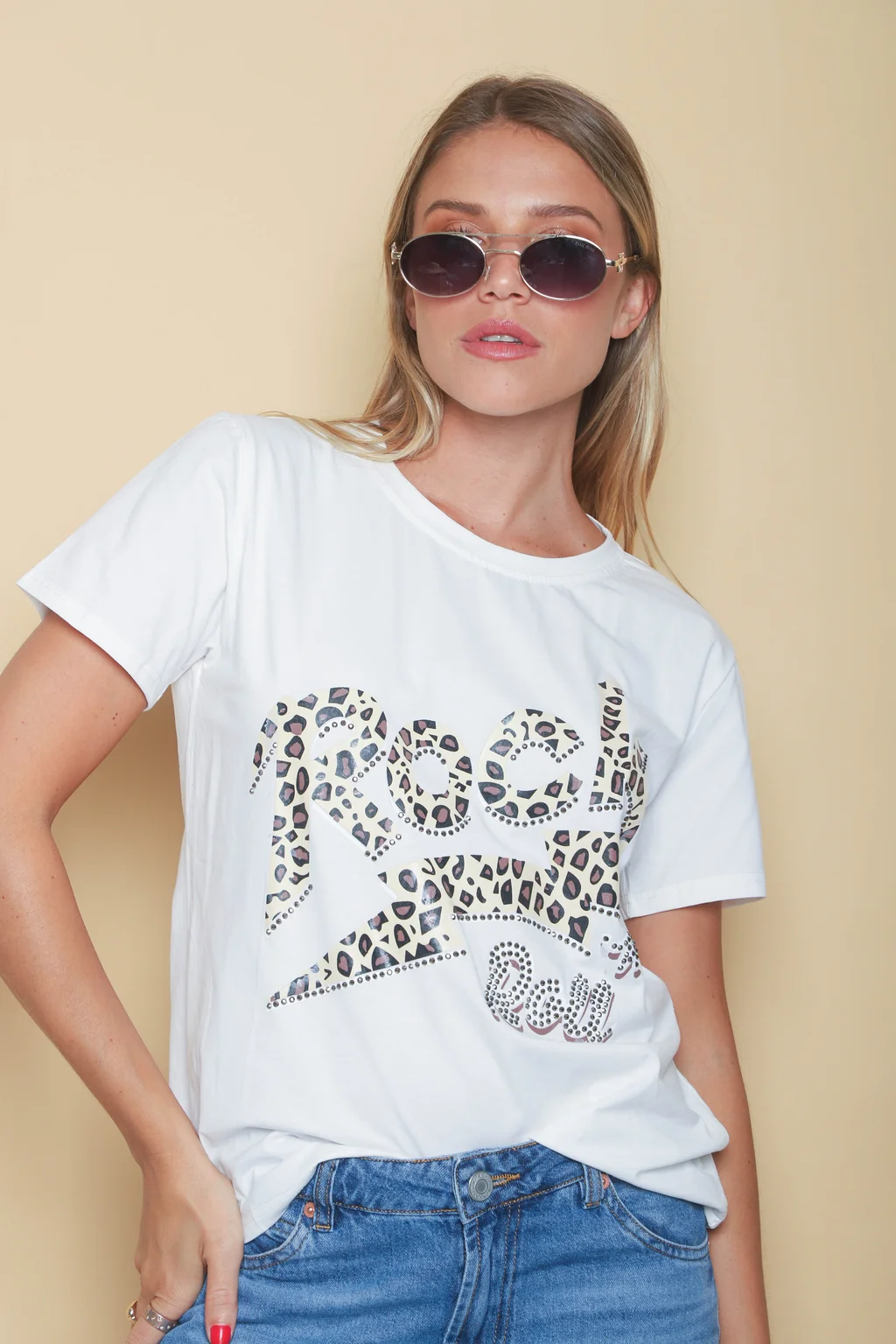 Remera ROCK AND ROLL PRINT c/ Piedras GU5085