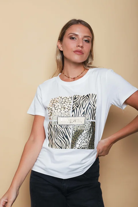 Remera ELEGANT C/ Apliques GUJ5222