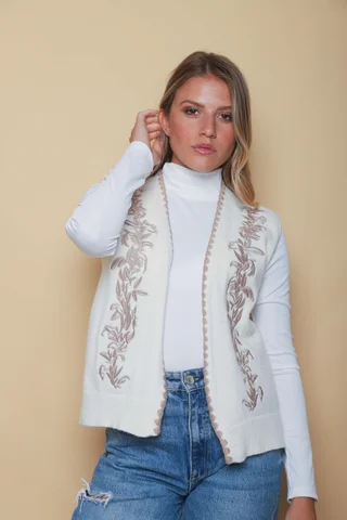 Chaleco VENECIA Tejido Bordado GUL823 - Vista 6