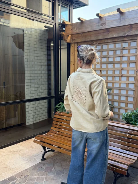  Camisa WANSEL Gabardina Bordada GU70284