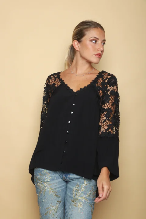  Camisa DESTINY con Guipiur GUK3