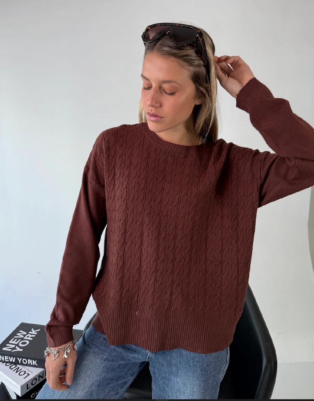 Maxi Sweater MADELEINE Bremer Trenzado GUL819