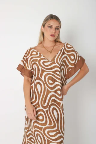 Vestido DOMINIQUE MAREAS LINO GUK70143-1 - Vista 6