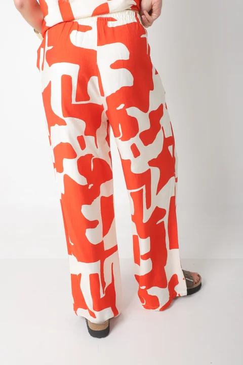 Conjunto CARMESI LINO estampado GUK70150-1/GUK70150