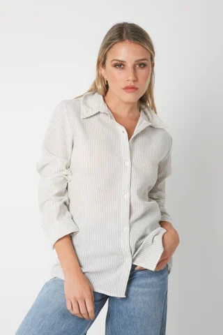 Camisa  BABILON LINO RAYADA - Vista 5