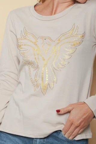 Remera Golden Eagle c/ Strass GUK70057 - Vista 4