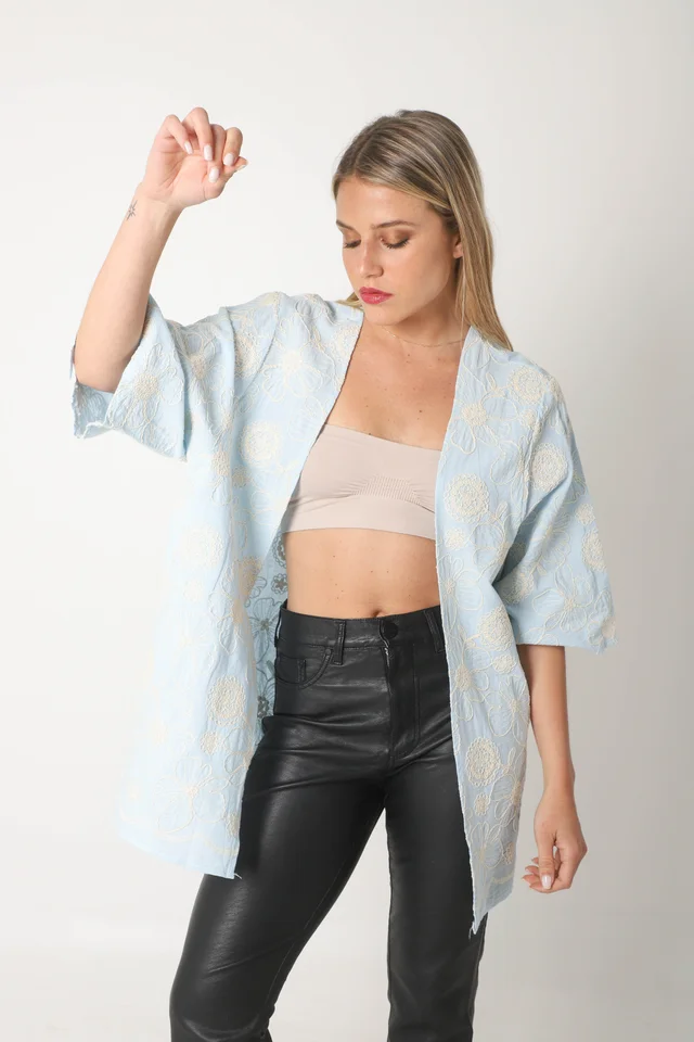 Kimono GALIA de Lino Bordado GU5172