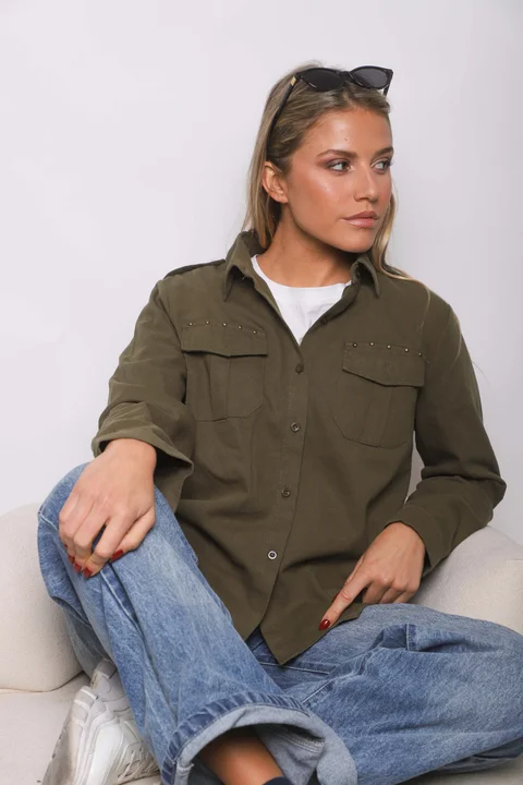  Camisa WANSEL Gabardina Bordada GU70284