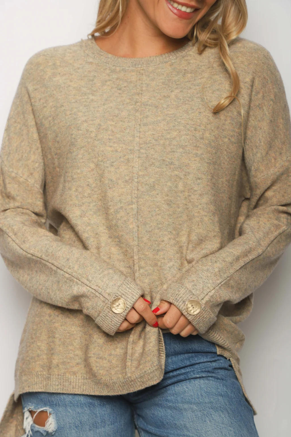 Sweater BIRMANA Largo Bremer  con Botones GUL808