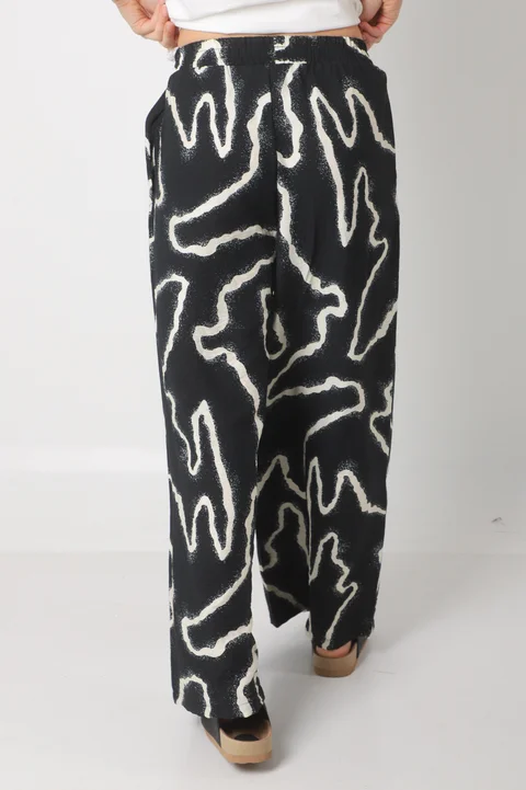 Palazzo CAMBODIA de Lino estampado c/ Bolsillo GUK70151-1