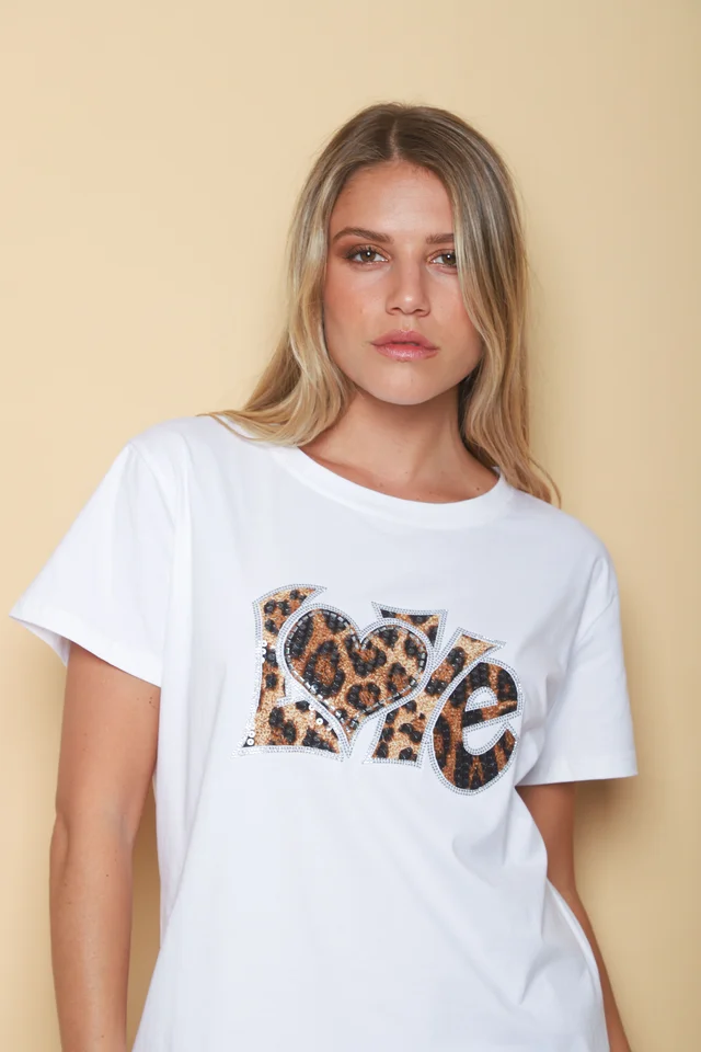 Remera Amplia LOVE PRINT GU87350