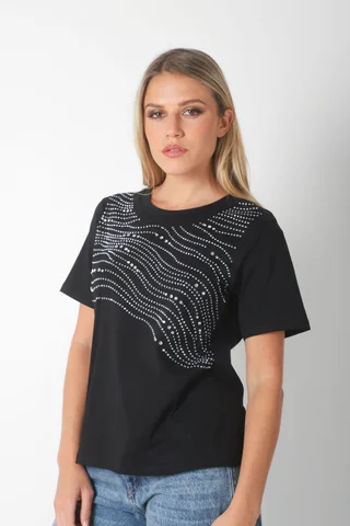 Remera MAREAS STRASS Y PIEDRAS GUK70139 - Vista 6