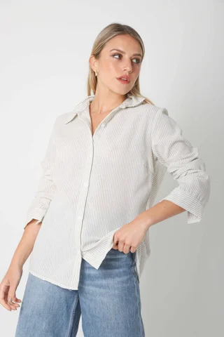 Camisa  BABILON LINO RAYADA - Vista 3