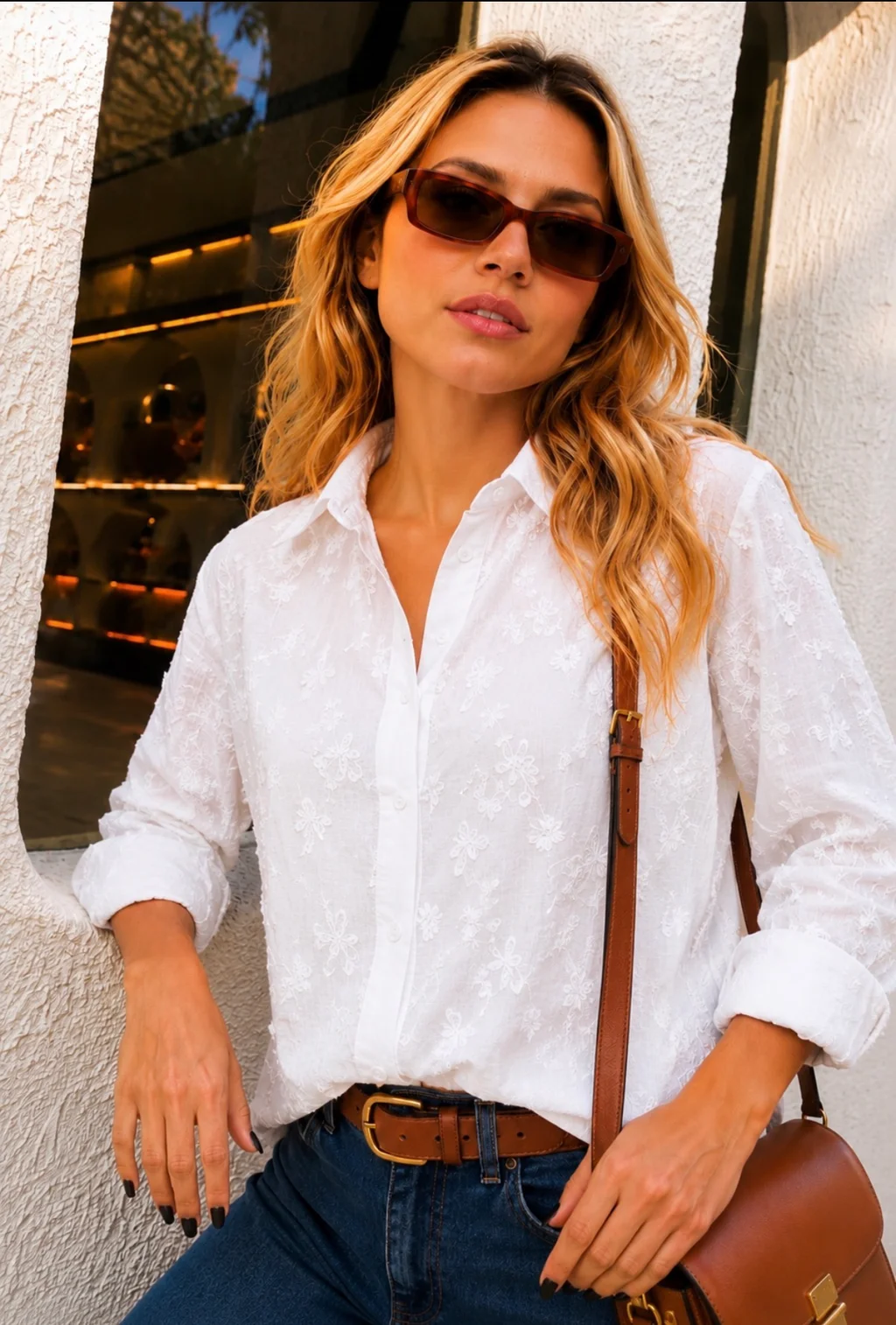 Camisa MALBA Hojitas Bordada GUK70219